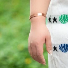 Pure Copper Bracelets For Women Men Unisex Adjustable Open Cuff Bangles Female Resizable Jewelry Metal Soft