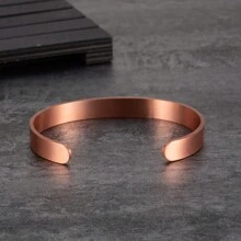 Pure Copper Bracelets For Women Men Unisex Adjustable Open Cuff Bangles Female Resizable Jewelry Metal Soft