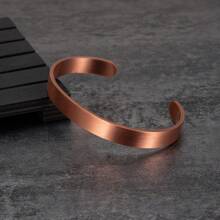 Pure Copper Bracelets For Women Men Unisex Adjustable Open Cuff Bangles Female Resizable Jewelry Metal Soft