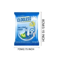 Jaysuing Drainage Pipe Blockage Removal Powder Toilet Kitchen Sewer Anti Blockage Dredging Cleaning Deodorizing Powder