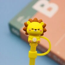 1/8pcs Cartoon Shaped Silicone Straw  Cover For Cup,Reusable Straw Cover Airtight And Dustproof Drinking Straw Cover Splashproof Straw Cute Cover Accessories Home Room Decoration Party