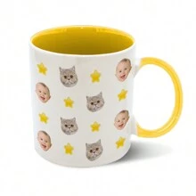 One Piece Custom Face Mugs, Personalized Photo Coffee Mugs, Personalized Baby And Pet Face Mugs, High Quality Mugs With Different Mug Colors Available, Suitable For Valentine's Day, Wedding Anniversaries, Graduation, Birthdays, Children's Day, Father's Day, Graduation Gifts, Multi-Functional, Ornamental, Anti-Mold, Reusable, Easy To Clean, Adorable, High-Quality, Cute, Modern, Custom, Personalized, Unique, Ideal Gifts For Him, Ideal Gifts For Kids, Bathroom, Living Room, Bedroom, Office, Tea Room, School, Home,Delicate Romance