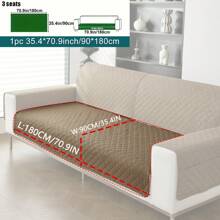 1pc Non-Slip Seat Cover Protector, Furniture Slipcover, Suitable For All Sofa Types And Machine Washable
