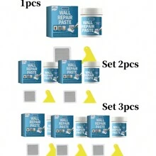 Wall Repair Patch Paste, 100g Per Piece Including A Scraper. Two Styles Are Randomly Dispatched To Fix Cracks, Moisture, And Mildew On Wall Surface