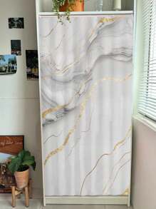 1 Set/4 Sets Beautiful Dark Gray Textured Shower Curtain Set, Patterned Shower Curtain With Multi-Color Background, Modern Personalized Bathroom Decor, Waterproof Shower Curtain Set (With 12 Hooks), Non-Slip Bath Mat, U-Shaped Toilet Cover, Bathroom Decoration Fall Decor Bathroom Accessories Back To School - Multicolor - View 5