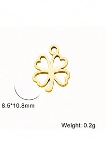 5 piezas/set Colgante minimalista y lindo de margarita hueca de acero inoxidable, manualidades DIY para pulsera, collar, pendientes