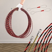 1pc Cable Pulling Fish Tape, Convenient Cable Laying Insertion And Withdrawal Tool, Suitable For Electricians To Pull Cables, Ethernet Cables, Wires, With Flexible Spring Guide Head, Comes With 2 Cable Ties