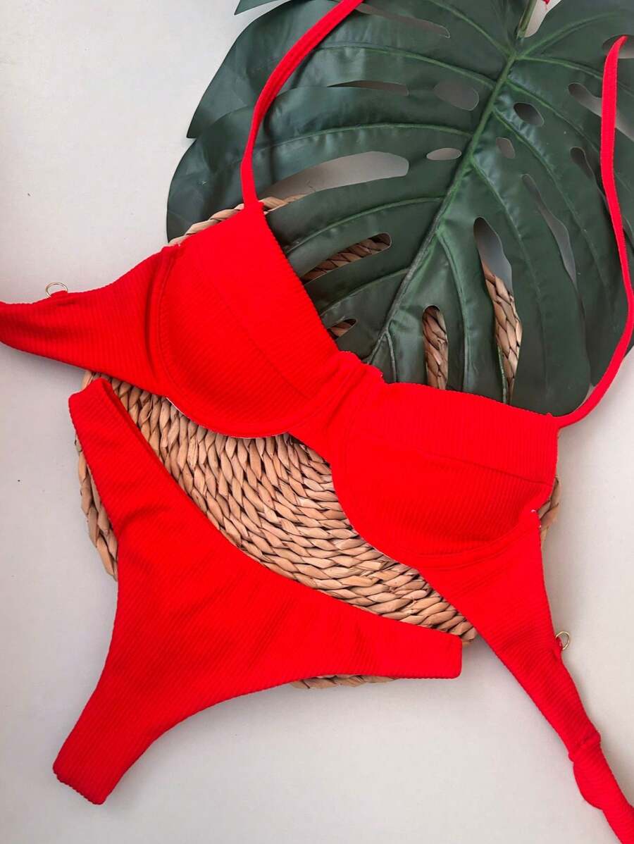 Women Bikini Sets - Red - View 1