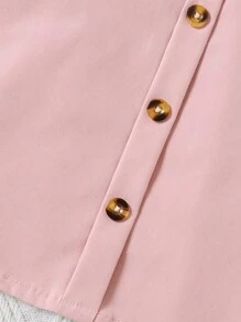 年轻女孩白色上衣和粉色裙子套装，时尚优雅的服装，非常适合春夏季节，生日礼物 - 彩色 - 查看 5