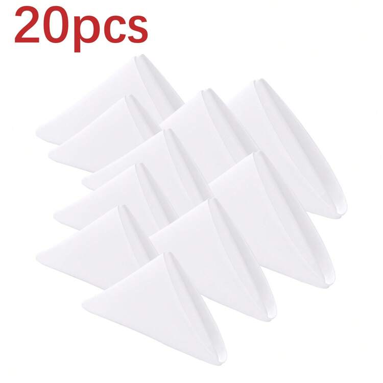 CozRhythm 6/10/20/50片装白色布餐巾，尺寸17x17英寸/20x20英寸，100%涤纶材质，可水洗，适用于派对、婚礼和晚宴。 - 白色 - 查看 10