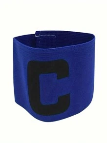1 pieza Brazalete de capitán con cierre de gancho y bucle, parche elástico para brazo para juegos deportivos