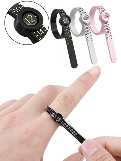 1/2 st ringmätningsring, ringstorleksmätare, amerikansk storlek fingerstorleksjusterare standard mjuk storlek ringmätningsverktyg ringstorleksmätare mätset återanvändbar fingerstorleksmätare mätverktyg med förstoringsglas smyckesstorleksverktyg 1-17 amerikansk ringstorlek