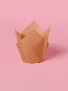 LIFETALK Solid Tulip Paper Muffin Cake Baking Cups