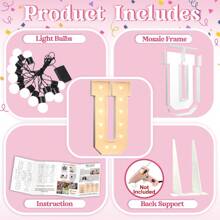 4FT Marquee Light Up Letters A-Z, Large Light Up Letters For Birthday Party Decor Wedding Decorations, Marquee Letters For Party Decoration Large Marquee Letters Arch Kit Decorations Letter A-Z. - Letter U - 查看 3