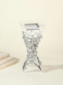 Transparent Geometric Luxury Alloy Incense Burner, Suitable For Gifts Birthday Graduation