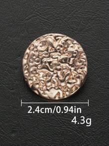 Set de 6/12 botones metálicos redondos con textura de piedra convexa, botones decorativos versátiles para abrigos, suéteres, chaquetas informales, zapatos, sombreros, manualidades DIY