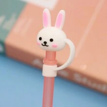1/8pcs Cartoon Shaped Silicone Straw  Cover For Cup,Reusable Straw Cover Airtight And Dustproof Drinking Straw Cover Splashproof Straw Cute Cover Accessories Home Room Decoration Party