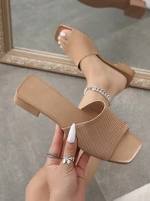 Giày cao gót thời trang nữ, Giày cao gót trung bình, Dép đi ngoài trời, Giày sandal xuân/hè, Giày dự tiệc/đám cưới - Lạc đà - Xem 3