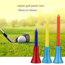 10pcs Multicolor Golf Tees, 83mm Rubber Tipped Cupped Tees - Multicolor - View 4