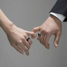 Nhẫn thép titan khắc chữ I Love You, Nhẫn nam không gây dị ứng, Hoàn hảo cho ngày lễ tình nhân Valentine, Mẹ, Mẹ, Ngày của Mẹ, Quà tặng - nhẫn - Xem 7
