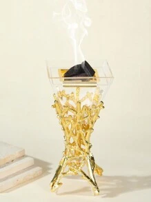 Transparent Geometric Luxury Alloy Incense Burner, Suitable For Gifts Birthday Graduation