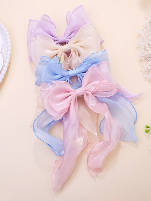 1 peça elegante presilha de cabelo com laço, grampo de cabelo fofo e fofo, acessório de cabelo, presilha de garra, presilhas de cabelo, presilhas de cabelo