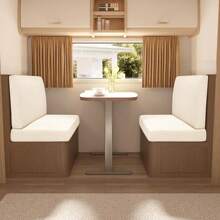 RV Dinette Cushions Covers RV Dinette Seat Covers RV Booth Seat Cover Loveseat Sofa Slipcover For RV Camper Car Bench 2 Backrest Cover And 2 Bench Cover - Beige - View 2