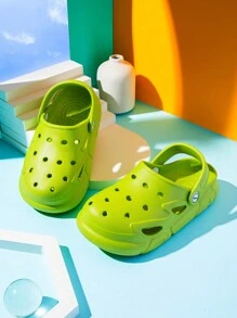 Kids Slide Sandals, Girls' Summer Casual Soft Bottom Anti-Slip Cartoon Toddler Closed Toe Clogs