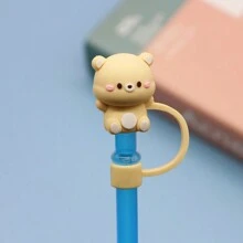 1/8pcs Cartoon Shaped Silicone Straw  Cover For Cup,Reusable Straw Cover Airtight And Dustproof Drinking Straw Cover Splashproof Straw Cute Cover Accessories Home Room Decoration Party