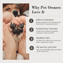 ORIMINOPET Bálsamo natural para las patas y el hocico de perros con aceite de coco - Protege las patas del asfalto caliente, para patas y hocicos secos, humectante para patas agrietadas, con fragancia natural de coco para gatos y perros, 0.53 Oz (15g)
