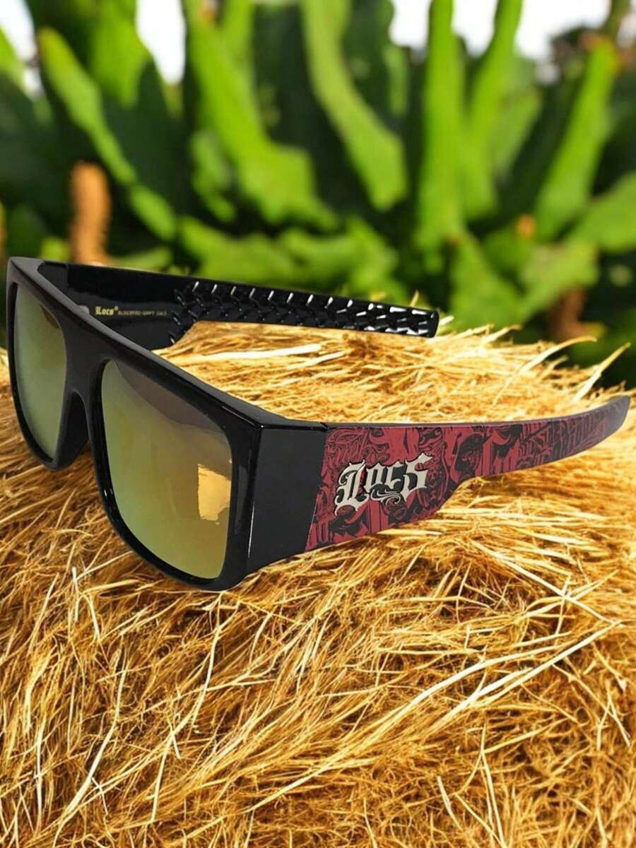 gafas locs colores graficos proteccion uv lentes de sol - Rojo - Ver 1