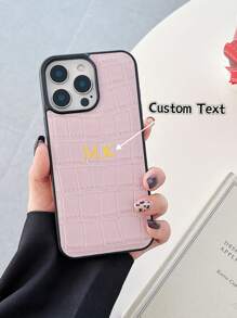 1件装奢华仿鳄鱼皮个性化手机壳，手工秋季工艺品，返校季，大学风，送给女儿/母亲/家人的圣诞礼物，婚礼，圣诞袜礼物，创意简约手机壳，礼品创意，圣诞抱枕，第一个圣诞节，教师节礼物，促销礼品，定制礼品，个性化文字，定制/个性化礼品，定制含义圣诞礼物，个性化商店 - 粉色 - 查看 2