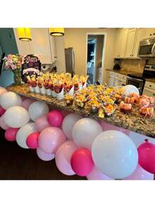 1 个 36 英寸乳胶气球，配 1 个白色气球丝带，大号圆形乳胶气球，适用于拍摄照片、生日、新娘送礼会、婚礼派对装饰、返校情人节