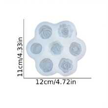 Matrițe din silicon 3D pentru lumânări cu aromă de trandafir și bujor, matrițe din ipsos DIY pentru flori mici