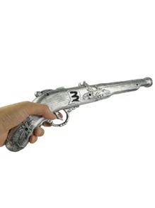Pistola de Pirata do Caribe de Plástico, Brinquedo de Cosplay de Pirata, Acessório e Brinquedo de Arma para Fantasia de Personagem de Halloween, Acessório para Peça de Teatro, Festa e Festival, Adequado Tanto para Homens Quanto para