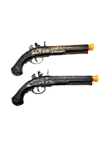 Pistola de Pirata do Caribe de Plástico, Brinquedo de Cosplay de Pirata, Acessório e Brinquedo de Arma para Fantasia de Personagem de Halloween, Acessório para Peça de Teatro, Festa e Festival, Adequado Tanto para Homens Quanto para