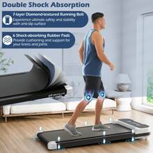 Lifezeal 2.5HP Under Desk Treadmill For Home And Office Remote Control LED Display Black/White - View 10