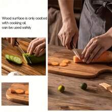 1pc Multifunctional Wooden Tray/Display Platter, Suitable For Restaurant, Kitchen, Easy To Clean, Outdoor Picnic, Snack, Divided Platter, Bread Tray, Friends Party, Home Decor And Kitchen Use, Can Contact With Cooked Food, Vegetable, Fish And Meat