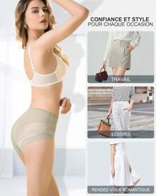 Chouchounel Chouchounel Lot de 4 culottes en dentelle pour femme Multicolore