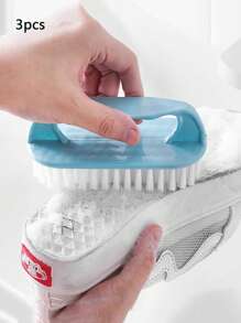 1/3/5pcs, Multi-Purpose Handheld Cleaning Brush, Household Plastic Laundry Brush, Multifunctional For Washing Basin, Shoes, Drying Rack, Cleaning Brush, And Hard Bristle Board