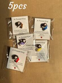 5/1 PVC Siliconen Materiaal Mini Jezus Beeld Paasdecoratie Ornament, Emotionele Ondersteuning, Emotionele Aanmoediging Cadeau Zak Knuffel Kaart, Een Beetje Dichtbij Van Mij Naar Jou, Gevuld Met Heel Veel Liefde En Dikke Knuffels Ook! Hou Heel Veel Van Jou, Jezus Zegen Je
