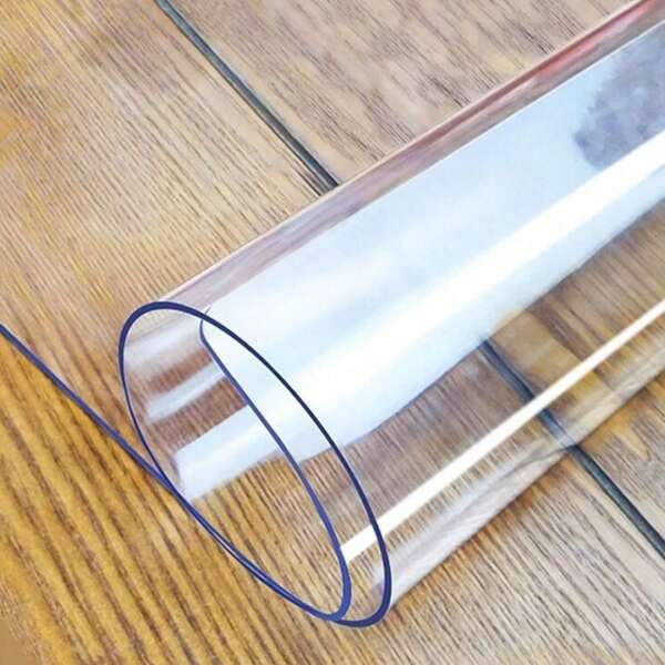 Protezione per tavolo in PVC trasparente - Copertura per scrivania rettangolare in plastica trasparente spessa, multisize, per comodino, scrivania da ufficio e computer, tavolino per divano, piccola protezione per scrivania