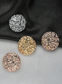 Set de 6/12 botones metálicos redondos con textura de piedra convexa, botones decorativos versátiles para abrigos, suéteres, chaquetas informales, zapatos, sombreros, manualidades DIY