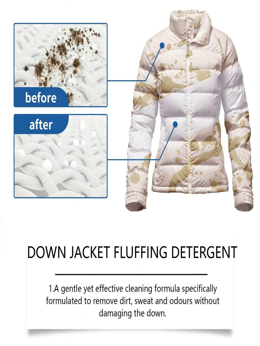 Down Jacket Detergent Is Mild And Does Not Stimulate Cleaning, Stain Removal And Fluffy Machine