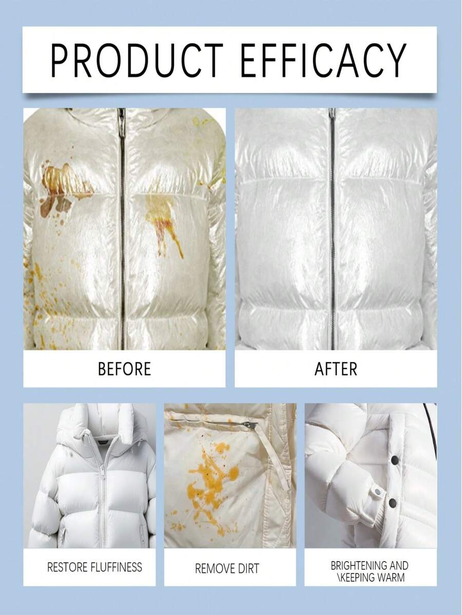 Down Jacket Detergent Is Mild And Does Not Stimulate Cleaning, Stain Removal And Fluffy Machine