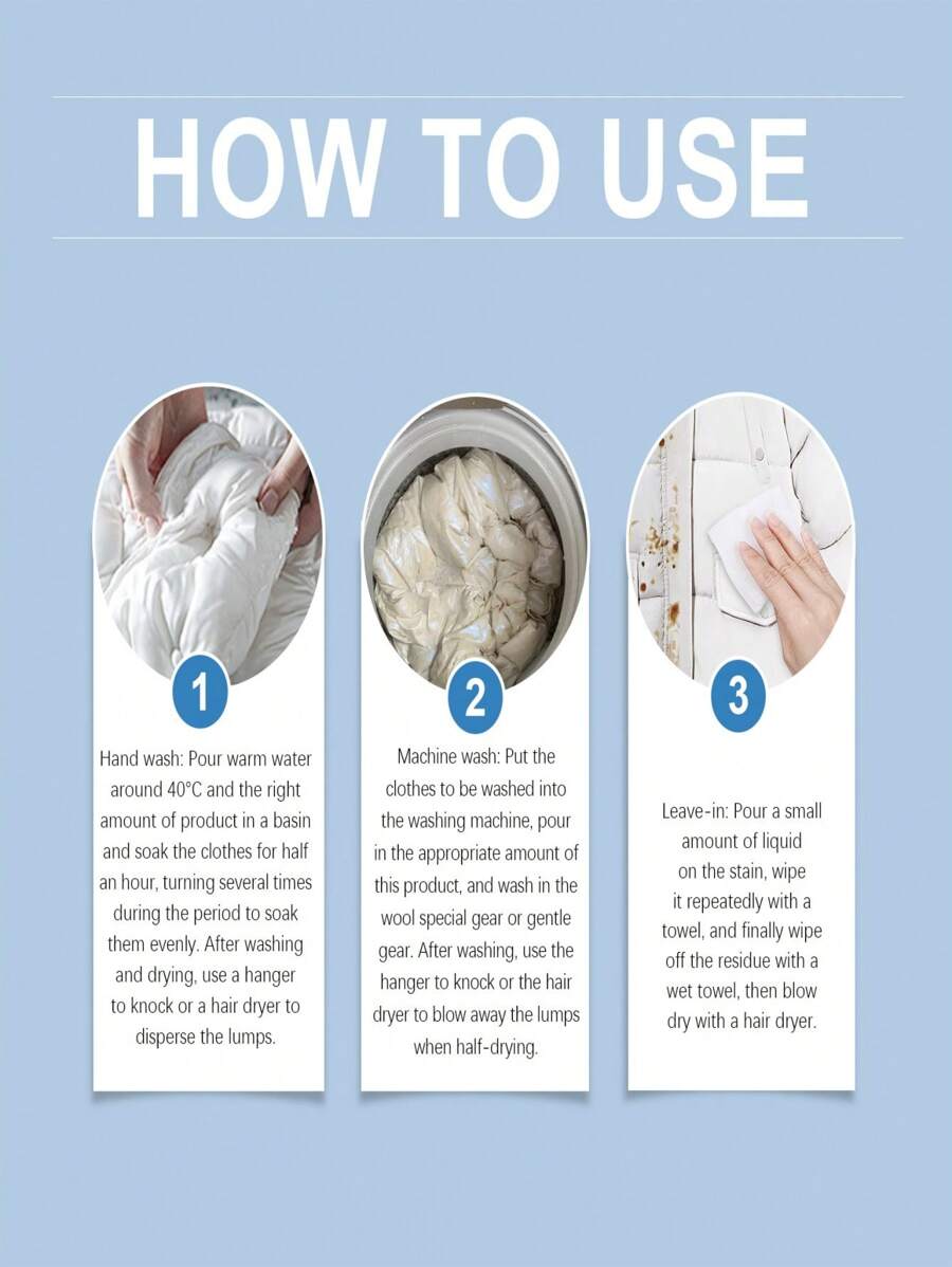 Down Jacket Detergent Is Mild And Does Not Stimulate Cleaning, Stain Removal And Fluffy Machine