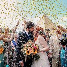 4 piezas Confeti para fiestas de revelación de género, duchas, pero también para cumpleaños, bodas, graduaciones, aniversarios, eventos festivos u otros eventos para sorprender a las personas