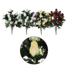 Artificial Rose Flower Decoration Living Room Restaurant Simulation Green Plant Potted Home Desktop Decoration Flower