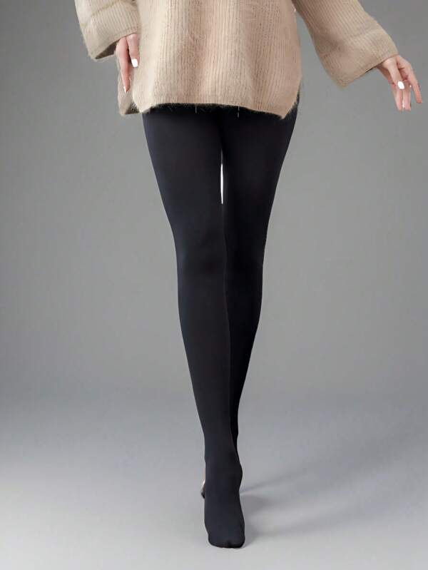 1 pieza Medias de mujer suaves y cómodas de terciopelo de micro-seda transparente y cálidas, para uso casual diario