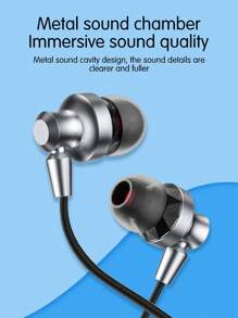 Wired In-Ear Metal Tuning Full Compatible Earphones With Digital Decoding Chip, Type-C Interface, Compatible With Apple/Android Systems, Applicable For Indoor And Outdoor Scenarios
